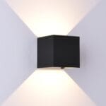Applique LED métal noir intérieur/extérieur