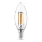 Amp LED FL CL E14 6W 806lm 2700K DIM