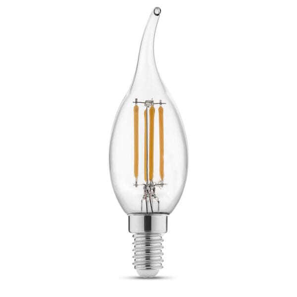 Amp LED FL CV CL E14 4W 470lm 2700K