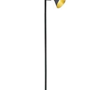 Lampadaire 2 spots noir/feuille Or