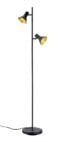 Lampadaire 2 spots noir/feuille Or