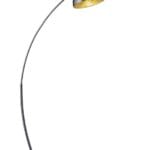 Lampadaire arc noir/feuille Or
