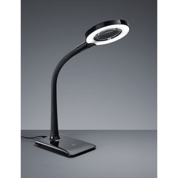 Lampe de bureau led à poser, loupe