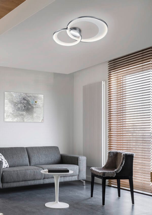 Plafonnier LED chrome/argent – Image 2