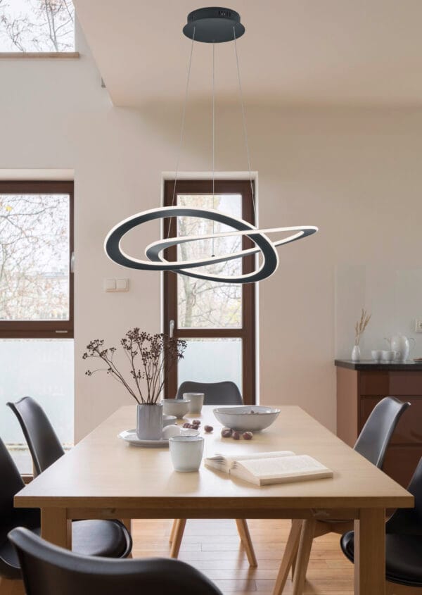 Suspension LED métal anthracite – Image 2