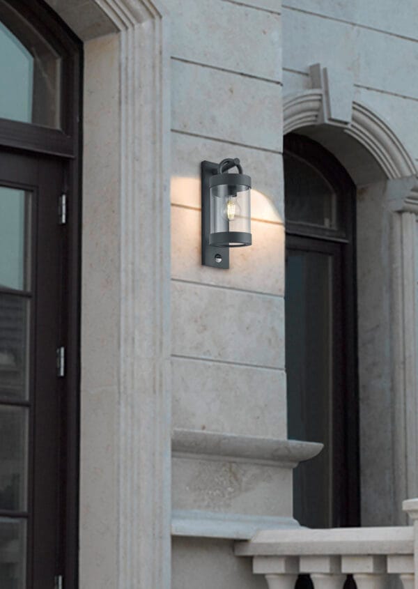 Applique extérieure à détection anthracite diffuseur clair – Image 2