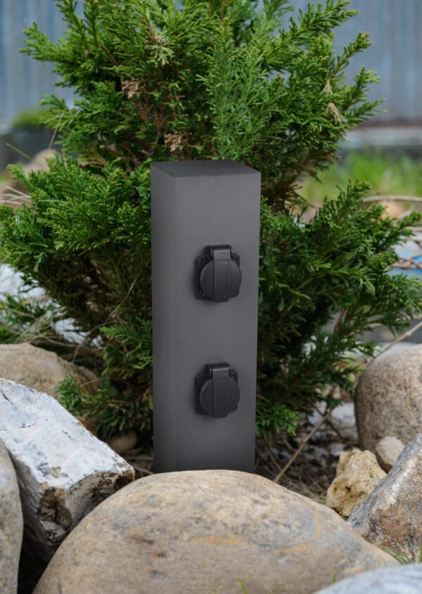 Bornes 4 prises extérieure anthracite – Image 2