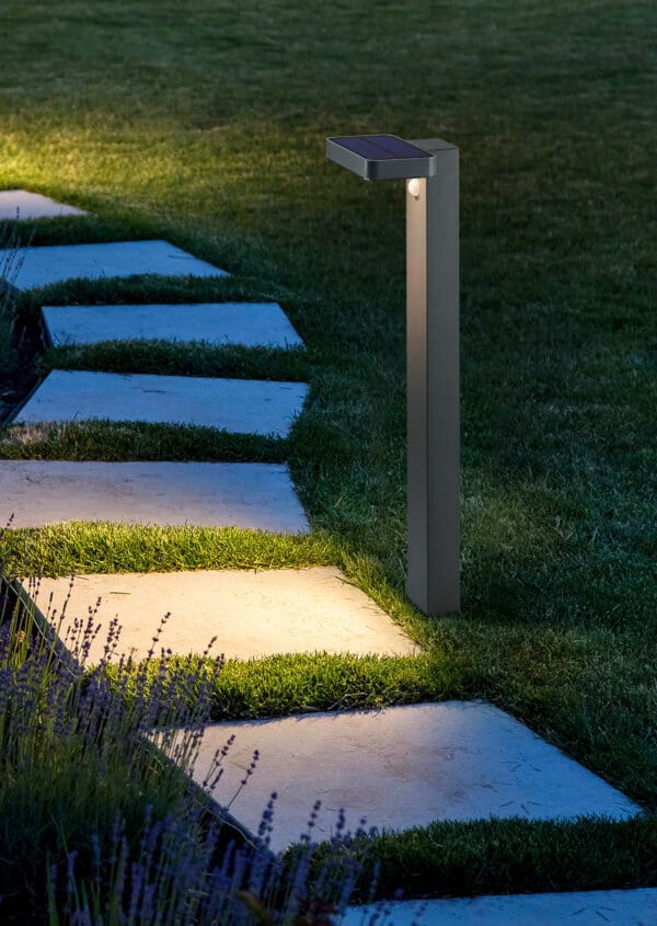 Borne solaire extérieure LED à détection anthracite – Image 2