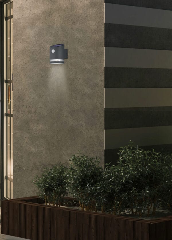 Applique solaire extérieure LED à détection anthracite – Image 2