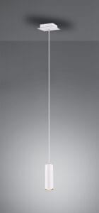 Suspension 1 lumière GU10 métal blanc