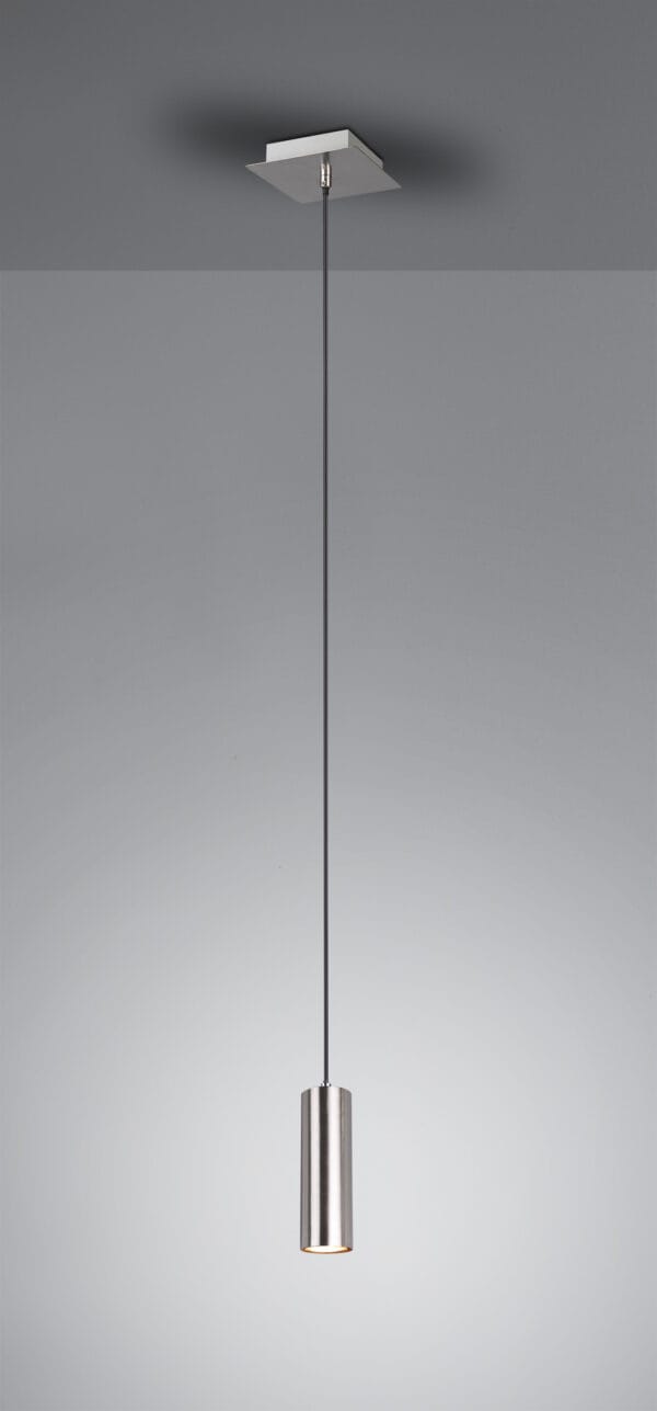 Suspension 1 lumière GU10 métal nickel