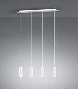 Suspension 4 lumières GU10 métal blanc