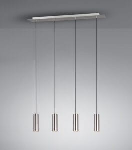 Suspension 4 lumières GU10 métal nickel