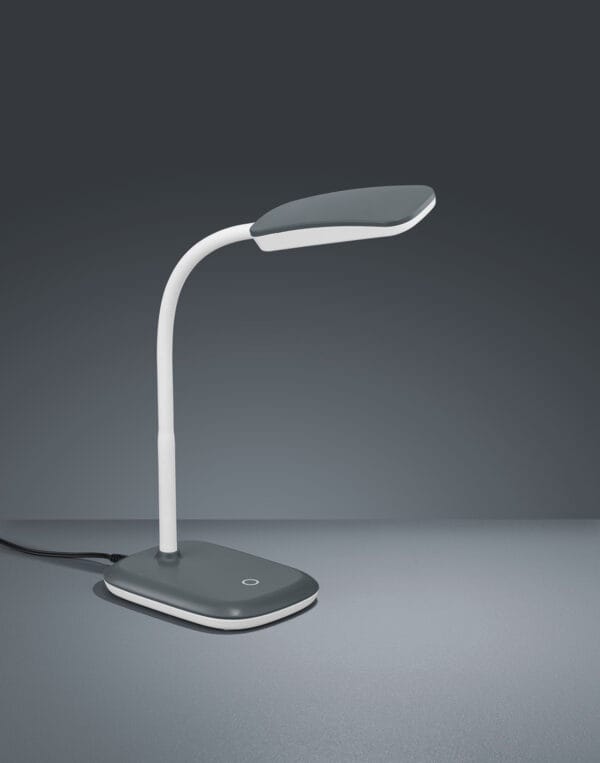 Lampe de bureau LED grise