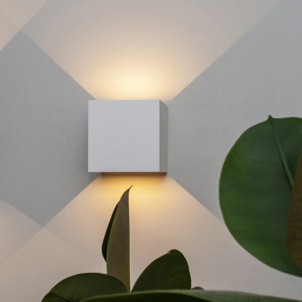 Applique LED métal blanc intérieur/extérieur – Image 2
