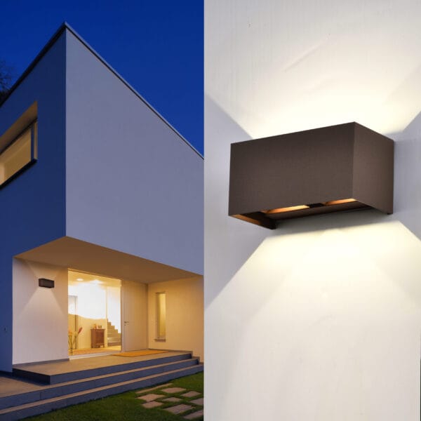 Applique LED métal rouille intérieur/extérieur – Image 2