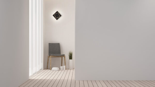 Applique/Plafonnier LED métal noir – Image 2
