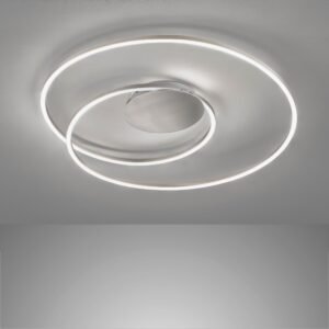 Plafonnier LED métal nickel