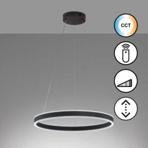 Suspension LED métal noir