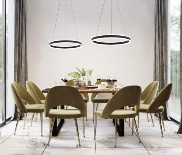 Suspension LED métal noir – Image 2