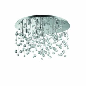 Plafonnier NEVE PL12 chrome verre clair
