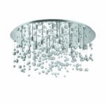 Plafonnier NEVE PL15 chrome verre clair