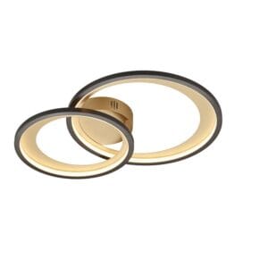 Plafonnier LED noir/doré