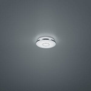 Plafonnier LED chrome/acrylique effet étoilé