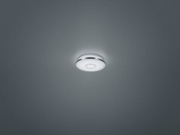 Plafonnier LED chrome/acrylique effet étoilé