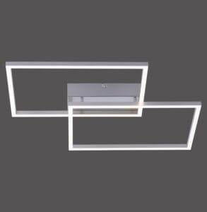 Plafonnier LED nickel/acrylique