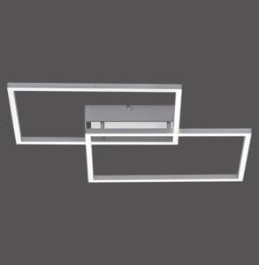 Plafonnier LED nickel/acrylique