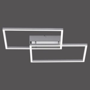 Plafonnier LED nickel/acrylique