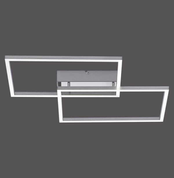 Plafonnier LED nickel/acrylique