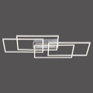 Plafonnier LED nickel/acrylique
