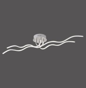 Plafonnier LED nickel/acrylique