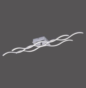 Plafonnier LED nickel/acrylique