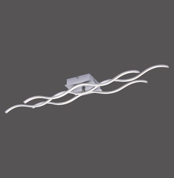 Plafonnier LED nickel/acrylique