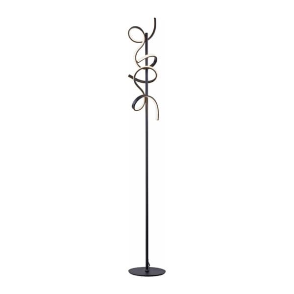 Lampadaire LED noir/acrylique