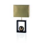 Lampe bois/céramique avec abat-jour