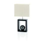 Lampe bois/céramique avec abat-jour