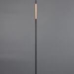 Lampadaire métal noir/coffee verre opale
