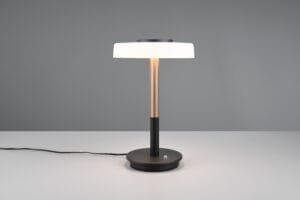 Lampe métal noir/coffee verre opale