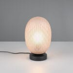 Lampe métal noir verre ambre