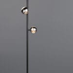 Lampadaire LED métal noir/nickel