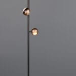 Lampadaire LED métal noir/coffee