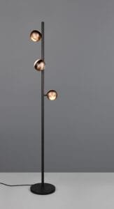 Lampadaire LED métal noir/coffee