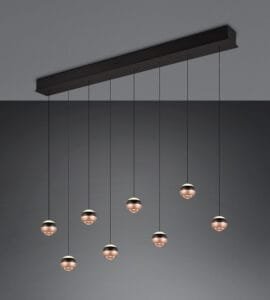 Suspension LED métal noir/coffee