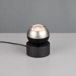 Lampe LED métal noir/Nickel