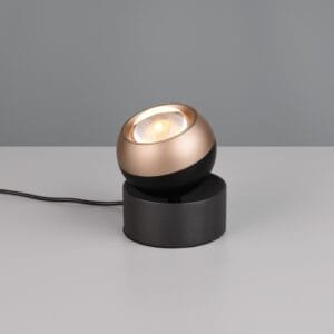 Lampe LED métal noir/Coffee