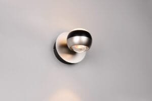 Applique LED métal noir/Nickel